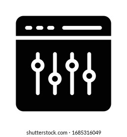 control vector glyph flat icon 