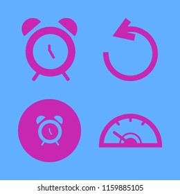 control vector icons set. with speedometer, reload arrow and alarm in set