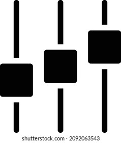 ilustración vectorial de control aislada en un fondo transparente. iconos vectoriales de glifo para el concepto o gráficos web.