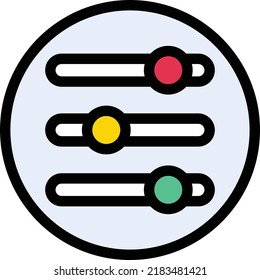Ilustración de vectores de control sobre un fondo transparente.Símbolos de calidad premium.Icono de vector de trazo para el diseño de concepto y gráfico.