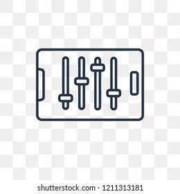 Control vector outline icon isolated on transparent background, high quality linear Control transparency concept can be used web and mobile