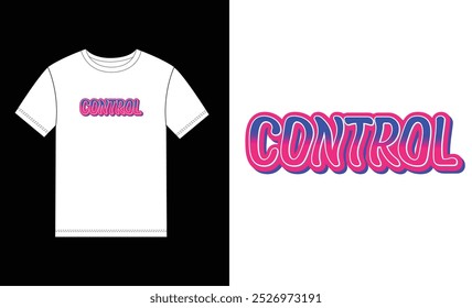 Control vector print t shirt