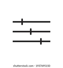 Control volume icon design isolated on white background