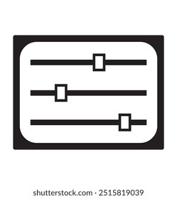 Diseño de icono de volumen de control aislado en diseño de fondo blanco eps 10