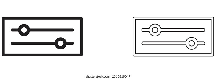 Diseño de icono de volumen de control aislado en diseño de fondo blanco eps 10