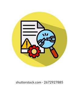 Kontrollschwachheitssymbol Lineare Farbvektorgrafik