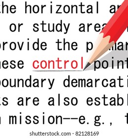 Control word business concept