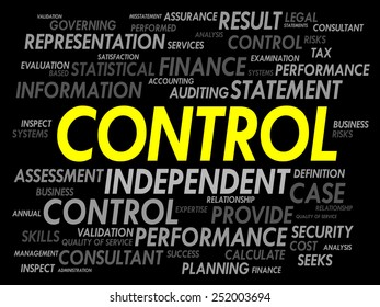 CONTROL word cloud, business concept