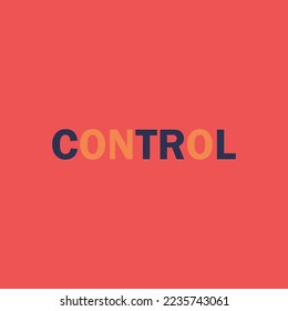 logotipo de palabra de control, logotipo de marca de texto