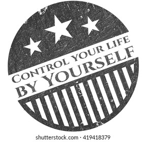 Control your life by Yourself drawn with pencil strokes