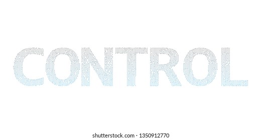 Control.Digital line vector design 