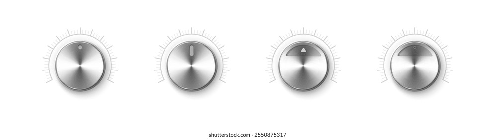 Botões de controle. Ícone de controle de medidor. 
Ferramenta de alternância de botão