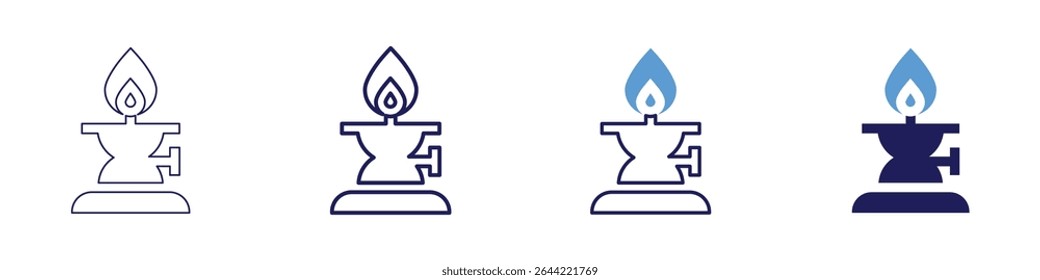 Controlled atmosphere icon in 4 different styles. Thin Line, Line, Bold Line, Duotone. Duotone style. Editable stroke.