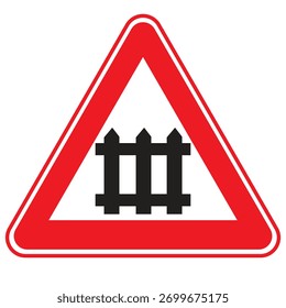 Sinal de trânsito controlado de cruzamento de via férrea