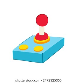 controller arcade joystick cartoon. isometric pixel, gamer pinball, computer play controller arcade joystick sign. isolated symbol vector illustration