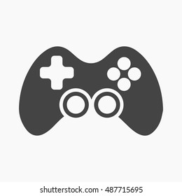 Controller black icon. Illustration for web and mobile design.