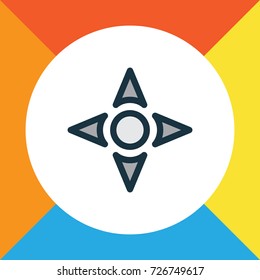Controller Colorful Outline Symbol. Premium Quality Isolated Arrow Element In Trendy Style.