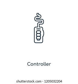Controller concept line icon. Linear Controller concept outline symbol design. This simple element illustration can be used for web and mobile UI/UX.