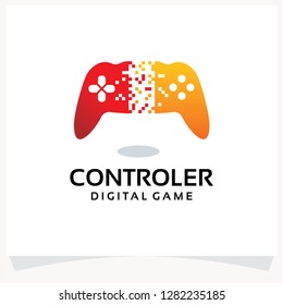 Controller Digital Game Logo Design Template Inspiration