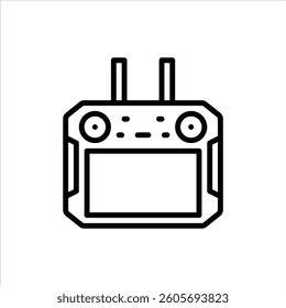Controller with Display outline icon, controller black line illustration