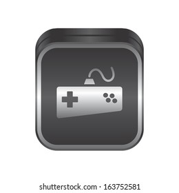 controller game black theme icon button