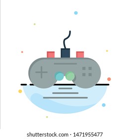 Controller, Game, Game Controller, Gamepad Abstract Flat Color Icon Template