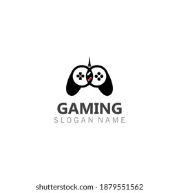Controller Game Joystick logo image template icon Vector gamer design