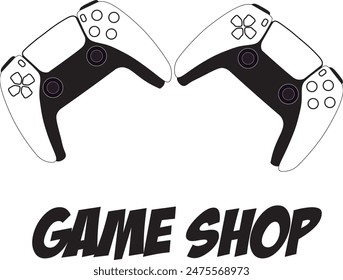  controller game shop vector icon logo  illustration