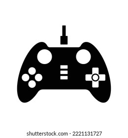 Controller, gamepad, joypad icon. Black vector graphics.