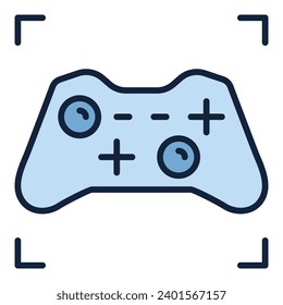 Controller or Gamepad vector concept colored icon or symbol