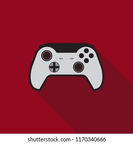 controller gaming color icon red background 