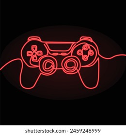 Controller Gaming Neon Line Art - Neon Sign