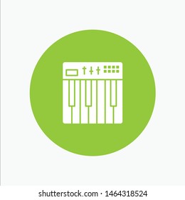 Controller, Hardware, Keyboard, Midi, Music. Vector Icon Template background