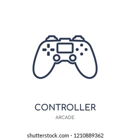 Controller icon. Controller linear symbol design from Arcade collection.