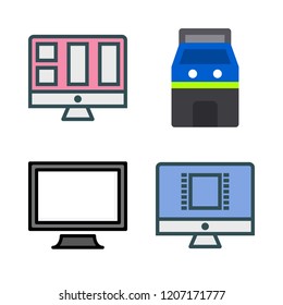 controller icon set. vector set about arcade and monitor icons set.