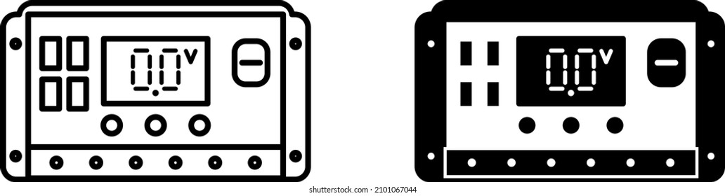 controller icon for solar panel , vector