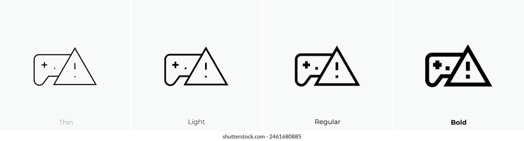 controller icon. Thin, Light Regular And Bold style design isolated on white background