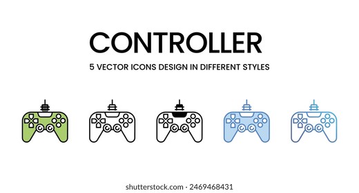 Controller icons vector set stock illustration.