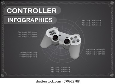 Controller  infographics, Vector illustration.