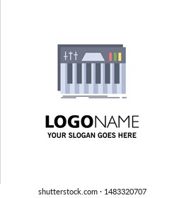 Controller, keyboard, keys, midi, sound Flat Color Icon Vector