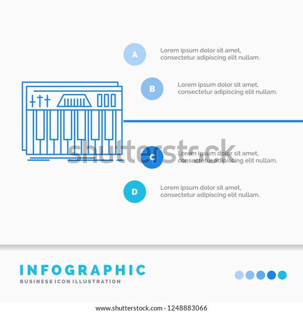 Controller Keyboard Keys Midi Sound Infographics のベクター画像