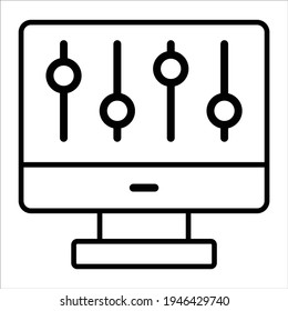 controller line icon modern illustration