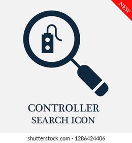 Controller search icon. Editable Controller search icon for web or mobile.
