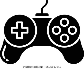 Controller solid glyph vector illustration