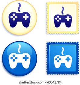 Controller Stamp and Button Original Vector Illustration Buttons Collection