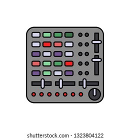 Controller, touchpad, audio icon. Element of color music studio equipment icon. Premium quality graphic design icon. Signs and symbols collection icon