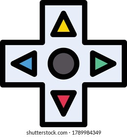 controller vector flat color icon 