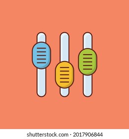 controller vector flat color icon