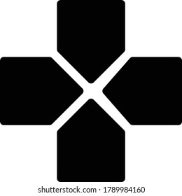 controller vector glyph flat icon 