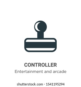 Controller vector icon on white background. Flat vector controller icon symbol sign from modern entertainment and arcade collection for mobile concept and web apps design.